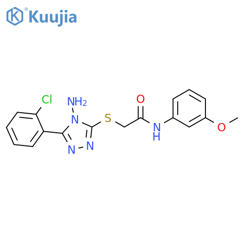 2-{4-amino-5-(2-chlorophenyl)-4H-1,2,4-triazol-3-ylsulfanyl}-N-(3-methoxyphenyl)acetamide structure