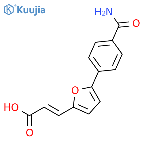 3-5-(4-carbamoylphenyl)furan-2-ylprop-2-enoic acid structure