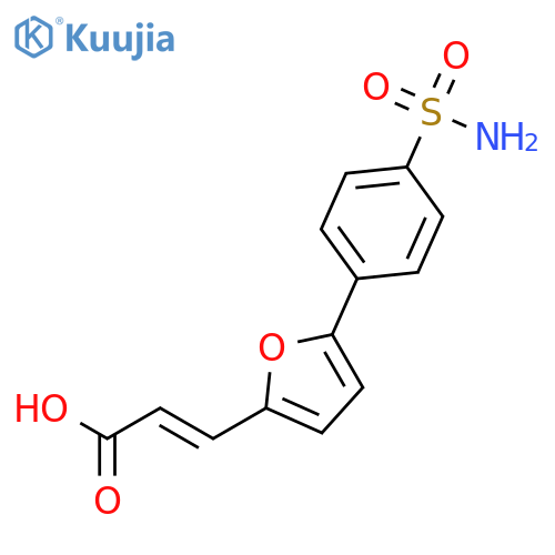 (2E)-3-5-(4-sulfamoylphenyl)furan-2-ylprop-2-enoic acid structure