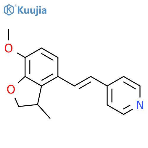 Pyridine, 4-[2-(2,3-dihydro-7-methoxy-3-methyl-4-benzofuranyl)ethenyl]- structure