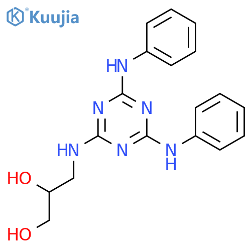 1,2-Propanediol, 3-[[4,6-bis(phenylamino)-1,3,5-triazin-2-yl]amino]- structure