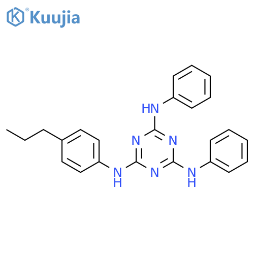 1,3,5-Triazine-2,4,6-triamine, N,N'-diphenyl-N''-(4-propylphenyl)- structure
