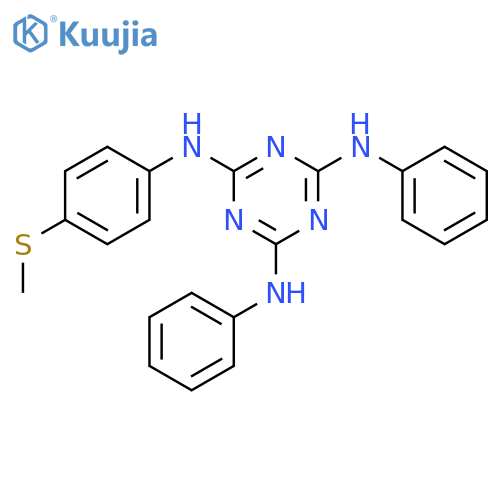1,3,5-TRIAZINE-2,4,6-TRIAMINE, N-[4-(METHYLTHIO)PHENYL]-N',N''-DIPHENYL- structure