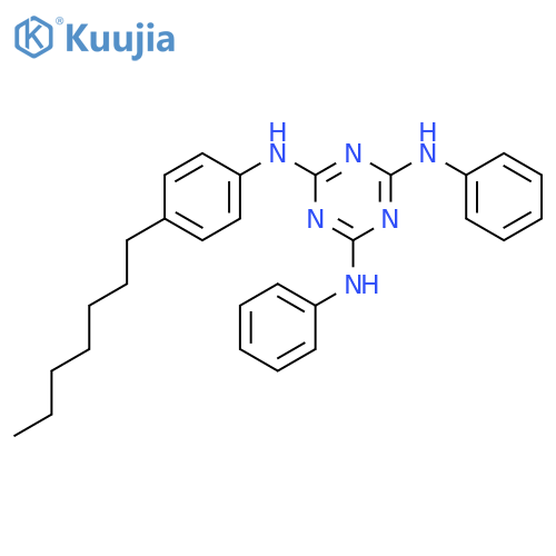 1,3,5-Triazine-2,4,6-triamine, N-(4-heptylphenyl)-N',N''-diphenyl- structure