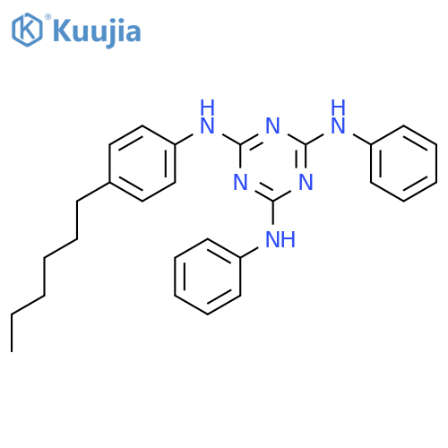 1,3,5-Triazine-2,4,6-triamine, N-(4-hexylphenyl)-N',N''-diphenyl- structure
