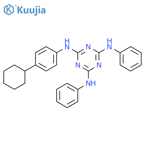 1,3,5-Triazine-2,4,6-triamine, N-(4-cyclohexylphenyl)-N',N''-diphenyl- structure