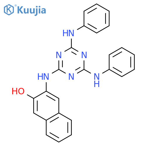 2-NAPHTHALENOL, 3-[[4,6-BIS(PHENYLAMINO)-1,3,5-TRIAZIN-2-YL]AMINO]- structure
