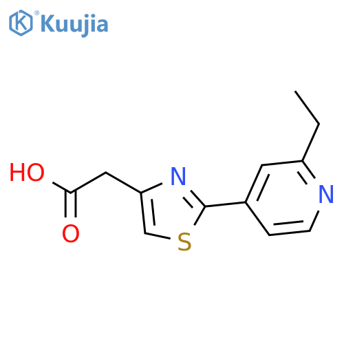 2-(2-(2-ethylpyridin-4-yl)thiazol-4-yl)acetic acid structure