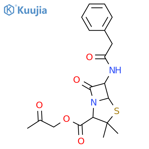 4-Thia-1-azabicyclo[3.2.0]heptane-2-carboxylicacid, 3,3-dimethyl-7-oxo-6-[(phenylacetyl)amino]- (2S,5R,6R)-, 2-oxopropylester (9CI) structure