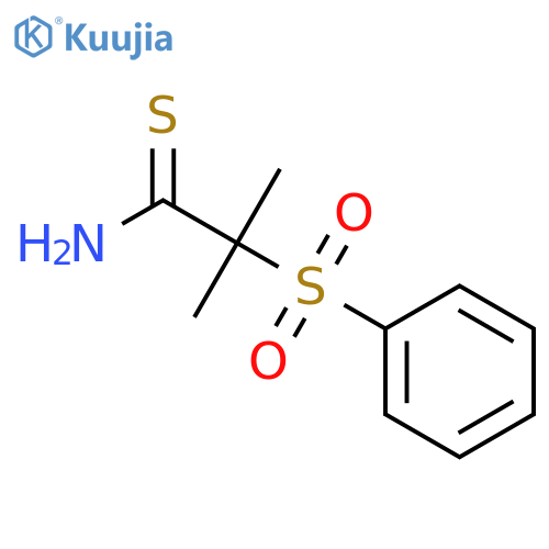 Propanethioamide, 2-methyl-2-(phenylsulfonyl)- structure