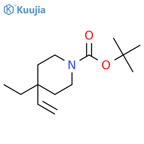 1-Piperidinecarboxylic acid, 4-ethenyl-4-ethyl-, 1,1-dimethylethyl ester structure