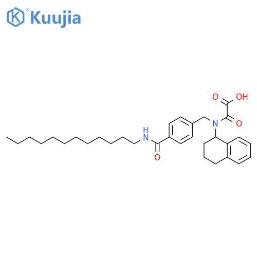 Acetic acid,[[[4-[(dodecylamino)carbonyl]phenyl]methyl](1,2,3,4-tetrahydro-1-naphthalenyl)amino]oxo- structure
