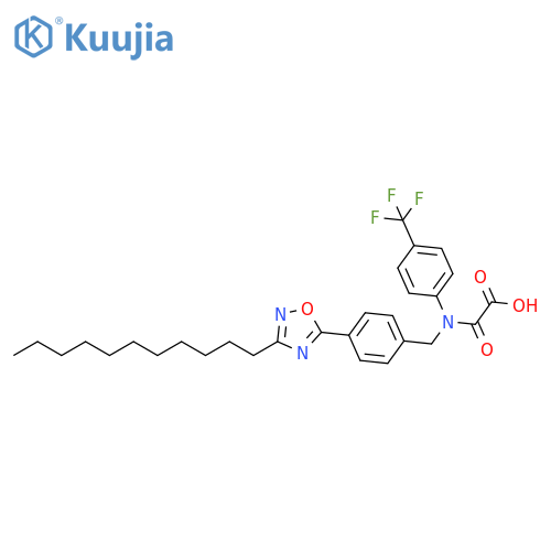 Acetic acid,oxo[[4-(trifluoromethyl)phenyl][[4-(3-undecyl-1,2,4-oxadiazol-5-yl)phenyl]methyl]amino]- structure