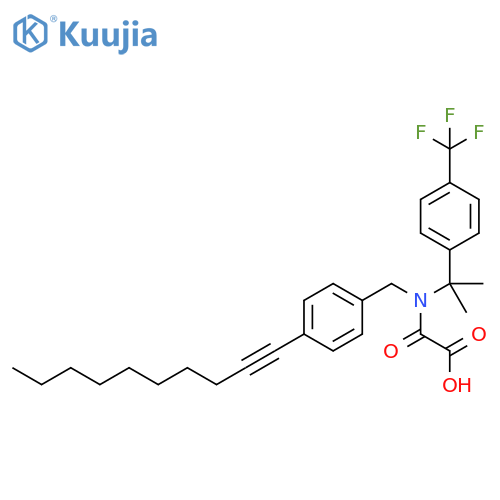 Acetic acid,[[[4-(1-decynyl)phenyl]methyl][1-methyl-1-[4-(trifluoromethyl)phenyl]ethyl]amino]oxo- structure