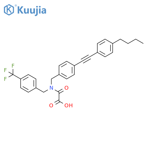 Acetic acid,[[[4-[(4-butylphenyl)ethynyl]phenyl]methyl][[4-(trifluoromethyl)phenyl]methyl]amino]oxo- structure