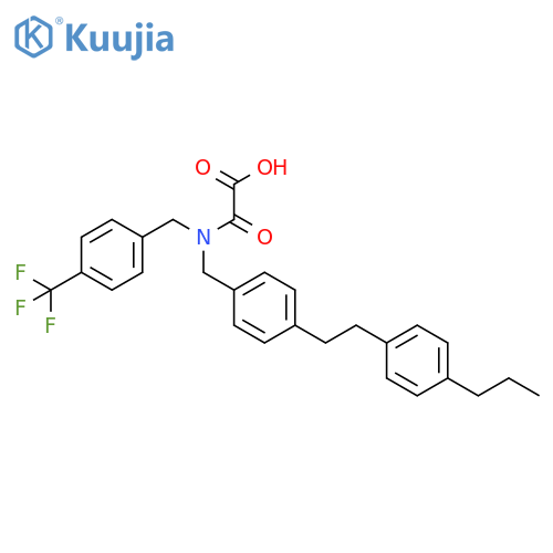 Acetic acid,oxo[[[4-[2-(4-propylphenyl)ethyl]phenyl]methyl][[4-(trifluoromethyl)phenyl]methyl]amino]- structure