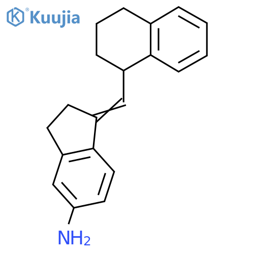1-(1,2,3,4-Tetrahydronaphthalen-1-ylmethylidene)-2,3-dihydroinden-5-amine structure