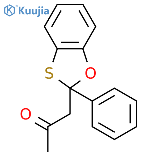2-Propanone, 1-(2-phenyl-1,3-benzoxathiol-2-yl)- structure