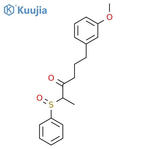 3-Hexanone, 6-(3-methoxyphenyl)-2-(phenylsulfinyl)- structure