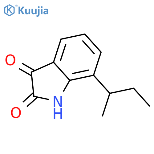 1H-Indole-2,3-dione, 7-(1-methylpropyl)- structure