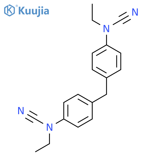 (methanediyldibenzene-4,1-diyl)bis(ethylcyanamide) structure