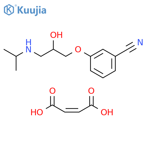Benzonitrile, 3-[2-hydroxy-3-[(1-methylethyl)amino]propoxy]-, (2Z)-2-butenedioate (salt) (9CI) structure