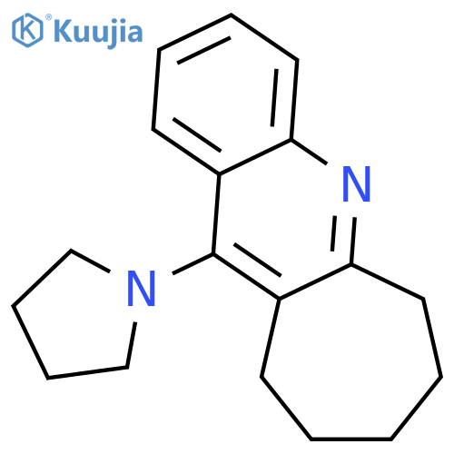 11-(pyrrolidin-1-yl)-7,8,9,10-tetrahydro-6H-cyclohepta[b]quinoline structure