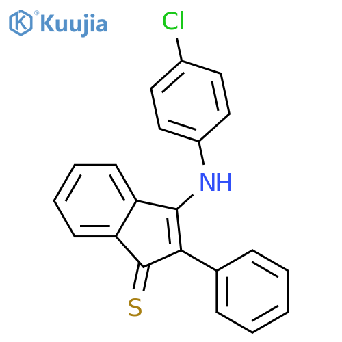 1H-Indene-1-thione, 3-[(4-chlorophenyl)amino]-2-phenyl- structure
