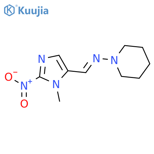1-PIPERIDINAMINE, N-[(1-METHYL-2-NITRO-1H-IMIDAZOL-5-YL)METHYLENE]- structure