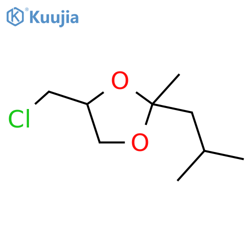 4-(chloromethyl)-2-methyl-2-(2-methylpropyl)-1,3-dioxolane structure