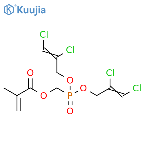 2-Propenoic acid, 2-methyl-, [bis[(2,3-dichloro-2-propen-1-yl)oxy]phosphinyl]methyl ester structure
