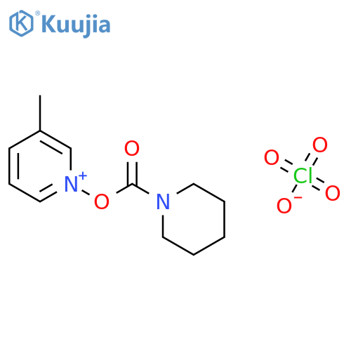 Pyridinium, 3-methyl-1-[(1-piperidinylcarbonyl)oxy]-, perchlorate structure