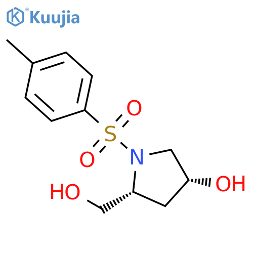 2-PYRROLIDINEMETHANOL, 4-HYDROXY-1-[(4-METHYLPHENYL)SULFONYL]-, (2R-CIS)- structure