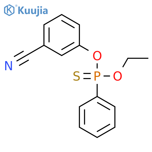 O-(3-cyanophenyl) O-ethyl phenylphosphonothioate structure