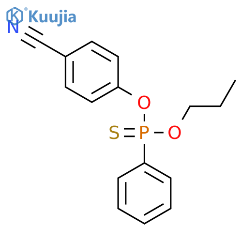 O-(4-cyanophenyl) O-propyl phenylphosphonothioate structure