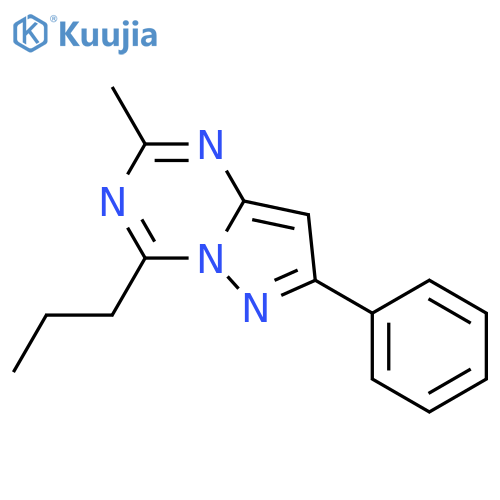 PYRAZOLO[1,5-A]-1,3,5-TRIAZINE, 2-METHYL-7-PHENYL-4-PROPYL- structure