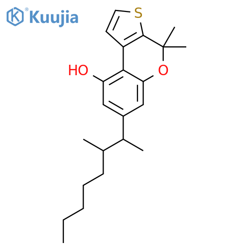 4H-Thieno[2,3-c][1]benzopyran-9-ol,7-(1,2-dimethylheptyl)-4,4-dimethyl- structure