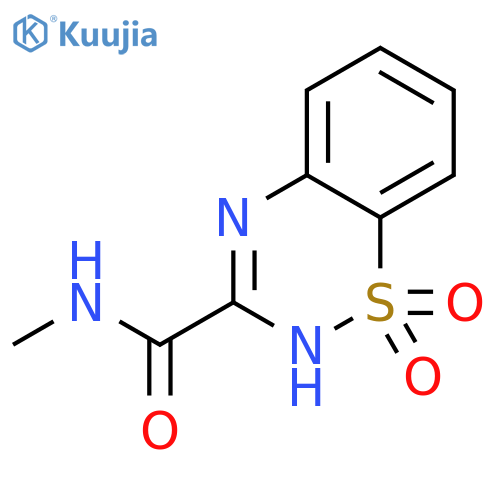 2H-1,2,4-Benzothiadiazine-3-carboxamide, N-methyl-, 1,1-dioxide structure