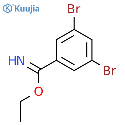 Benzenecarboximidic acid, 3,5-dibromo-, ethyl ester structure