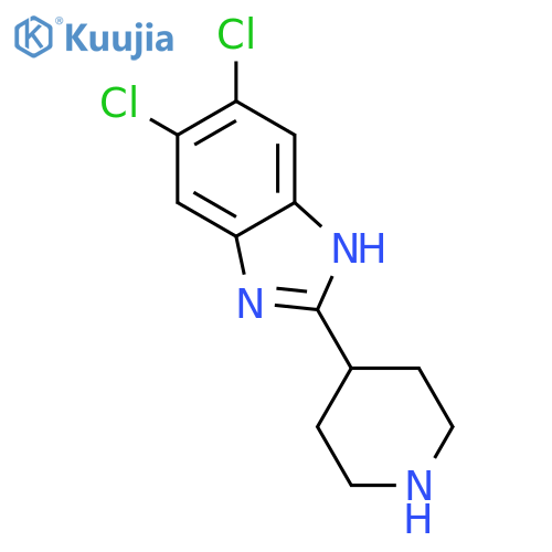 1H-Benzimidazole, 5,6-dichloro-2-(4-piperidinyl)- structure