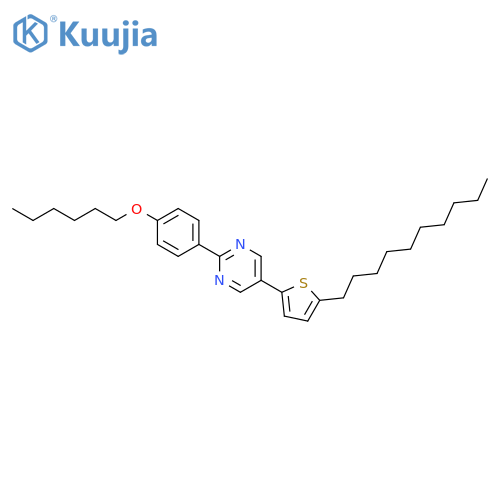 Pyrimidine, 5-(5-decyl-2-thienyl)-2-[4-(hexyloxy)phenyl]- structure