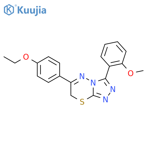 6-(4-ethoxyphenyl)-3-(2-methoxyphenyl)-7H-[1,2,4]triazolo[3,4-b][1,3,4]thiadiazine structure