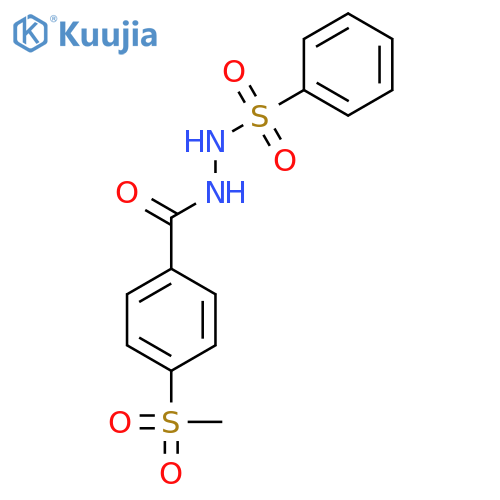 Benzoic acid, 4-(methylsulfonyl)-, 2-(phenylsulfonyl)hydrazide structure