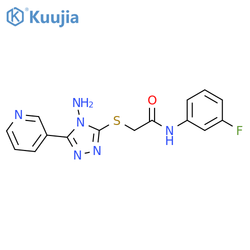 2-{4-amino-5-(pyridin-3-yl)-4H-1,2,4-triazol-3-ylsulfanyl}-N-(3-fluorophenyl)acetamide structure