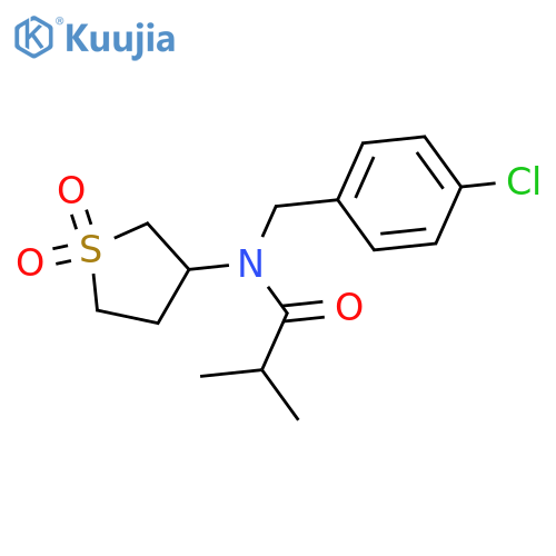 N-(4-chlorophenyl)methyl-N-(1,1-dioxo-1lambda6-thiolan-3-yl)-2-methylpropanamide structure
