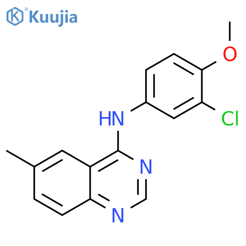 4-QUINAZOLINAMINE, N-(3-CHLORO-4-METHOXYPHENYL)-6-METHYL- structure