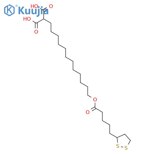 Propanedioic acid, [12-[[5-(1,2-dithiolan-3-yl)-1-oxopentyl]oxy]dodecyl]- structure
