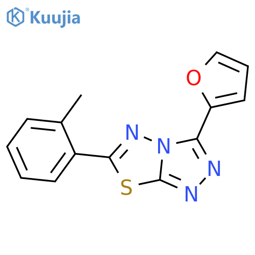 3-(2-furyl)-6-(2-methylphenyl)[1,2,4]triazolo[3,4-b][1,3,4]thiadiazole structure