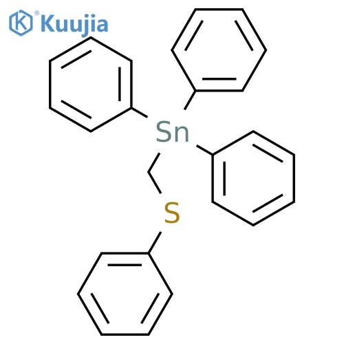 STANNANE, TRIPHENYL[(PHENYLTHIO)METHYL]- structure