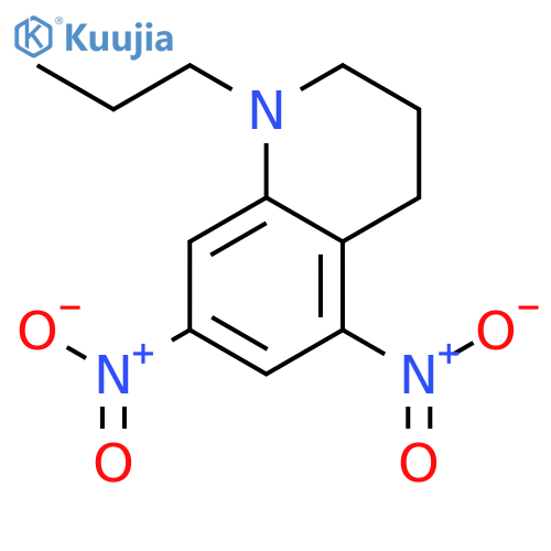 Quinoline, 1,2,3,4-tetrahydro-5,7-dinitro-1-propyl- structure